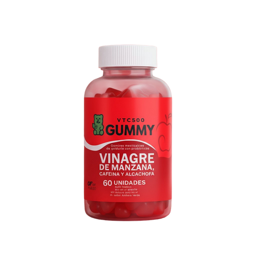 Frasco de gomas de vinagre de manzana